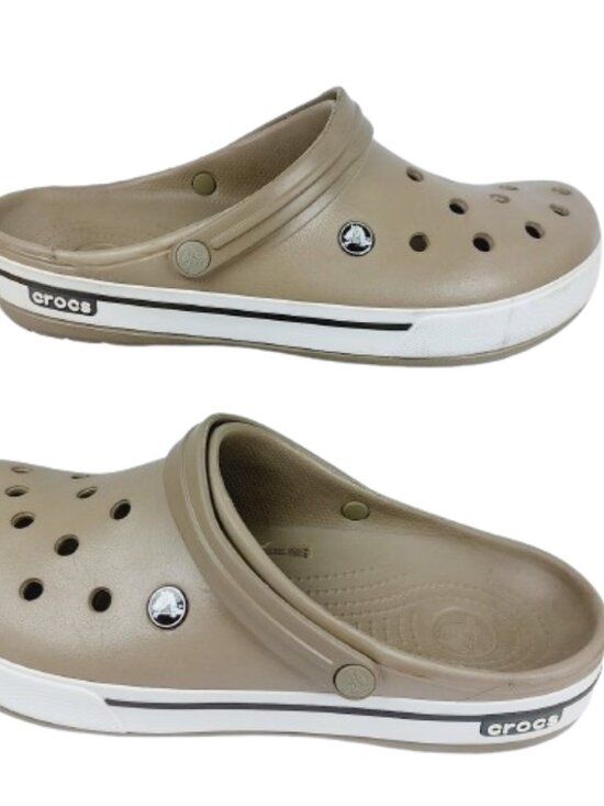 Crocs Men\'s Khaki Brown Classic Crocband Slip-On Casual Clogs Size US 12 main image 8